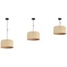 Rustykalna Lampa Wisząca z Abażurem JUTA Regulacja Wysokości Rustykalna Lampa Wisząca z Abażurem JUTA Regulacja Wysokości