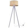 Lampa Podłogowa na Trójnogu z Drewna Abażur JUTA