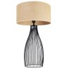 Elegancka Lampa Stołowa z Abażurem JUTA na Drucianej Podstawie Elegancka Lampa Stołowa z Abażurem JUTA na Drucianej Podstawie
