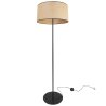 Klasyczna Lampa Podłogowa z Abażurem Jutowym 40 cm Klasyczna Lampa Podłogowa z Abażurem Jutowym 40 cm