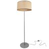 Elegancka Lampa Podłogowa z Abażurem JUTA na Szarej Nodze Elegancka Lampa Podłogowa z Abażurem JUTA na Szarej Nodze