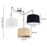 Stylowa Lampa Wisząca z Abażurami SPIDER JUTA MATERO Wymiary