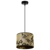 Elegancka Lampa Zwis z Wzorzystym Złotym Abażurem Elegancka Lampa Zwis z Wzorzystym Złotym Abażurem