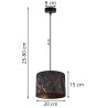Elegancka Lampa Wisząca Typu Zwis z Abażurem Marmur Wymiary Elegancka Lampa Wisząca Typu Zwis z Abażurem Marmur Wymiary