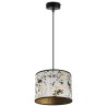 Nowoczesna Lampa Sufitowa Zwis z Abażurem Biało Złotym WERONA Nowoczesna Lampa Sufitowa Zwis z Abażurem Biało Złotym WERONA