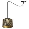 Stylowa Lampa Wisząca typu Spider Z Abażurem WERONA Złoty Wzór Stylowa Lampa Wisząca typu Spider Z Abażurem WERONA Złoty Wzór