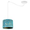 Elegancka Lampa Spider WERONA Abstrakcyjny Abażur Złoty Wzór Elegancka Lampa Spider WERONA Abstrakcyjny Abażur Złoty Wzór