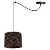 Elegancka Lampa z Abażurem Materiałowym Spider WERONA Wzór Miedź Elegancka Lampa z Abażurem Materiałowym Spider WERONA Wzór Miedź