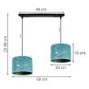 Lampa Sufitowa Wisząca WERONA na Listwie Wymiary Lampa Sufitowa Wisząca WERONA na Listwie Wymiary