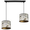 Elegancka Lampa Wisząca na Listwie WERONA z Biało Złotymi Abażurami Elegancka Lampa Wisząca na Listwie WERONA z Biało Złotymi Abażurami