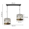 Lampa Wisząca na Listwie WERONA Wymiary