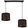 Lampa Wisząca Żyrandol na Listwie WERONA z Abażurami w Miedziany Wzór Lampa Wisząca Żyrandol na Listwie WERONA z Abażurami w Miedziany Wzór