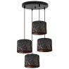 Lampa Wisząca Sufitowa WERONA W Kolorze Czarnym Z Miedzianym Wzorem Lampa Wisząca Sufitowa WERONA W Kolorze Czarnym Z Miedzianym Wzorem