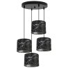 Wisząca Lampa WERONA Z Okrągłym Abażurem W Kolorze Czarnym Ze Srebrnymi Akcentami Wisząca Lampa WERONA Z Okrągłym Abażurem W Kolorze Czarnym Ze Srebrnymi Akcentami