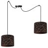 Nowoczesna Lampa z Regulacją Typu Pająk WERONA Czarna z Miedzianym Wzorem Geometrycznym Nowoczesna Lampa z Regulacją Typu Pająk WERONA Czarna z Miedzianym Wzorem Geometrycznym