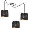 Lampa Wisząca WERONA z Regulacją Typu Pająk Czarno-Złoty Wzór Lampa Wisząca WERONA z Regulacją Typu Pająk Czarno-Złoty Wzór