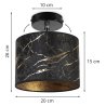Stylowy Kinkiet Ścienny Regulowany z Abażurem WERONA Wzór Czarno-Złoty