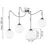 Nowoczesna Mocna Lampa FLORENCE z Regulacją Wysokości Typu Pająk Małe Kule LED Nowoczesna Mocna Lampa FLORENCE z Regulacją Wysokości Typu Pająk Małe Kule LED