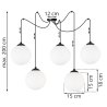 Nowoczesna Lampa Wisząca o Regulowanej Wysokości FLORENCE Typu Pająk Małe Kule LED Nowoczesna Lampa Wisząca o Regulowanej Wysokości FLORENCE Typu Pająk Małe Kule LED
