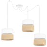 Stylowa Lampa Sufitowa JUTA z Regulacją Typu Pająk Podwójny Mały Abażur Biało-Beżowy Stylowa Lampa Sufitowa JUTA z Regulacją Typu Pająk Podwójny Mały Abażur Biało-Beżowy