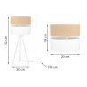 LAMPA STOŁOWA ABAŻUR JUTA 20 CM BIAŁY