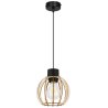 Stylowa Lampa Sufitowa TIMBER z Drewnianym Kloszem Kula Stylowa Lampa Sufitowa TIMBER z Drewnianym Kloszem Kula