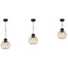 Stylowa Lampa Sufitowa Regulowana TIMBER z Drewnianym Kloszem Kula Stylowa Lampa Sufitowa Regulowana TIMBER z Drewnianym Kloszem Kula