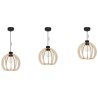 Nowoczesna Lampa Sufitowa TIMBER z Drewnianym Okrągłym Kloszem Nowoczesna Lampa Sufitowa TIMBER z Drewnianym Okrągłym Kloszem