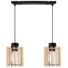 Stylowa Lampa Sufitowa na Listwie TIMBER z Drewnianym Kloszem Walec Stylowa Lampa Sufitowa na Listwie TIMBER z Drewnianym Kloszem Walec