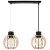 Stylowa Lampa Sufitowa na Listwie TIMBER z Drewnianym Okrągłym Kloszem Stylowa Lampa Sufitowa na Listwie TIMBER z Drewnianym Okrągłym Kloszem