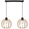 Stylowa Lampa Sufitowa na Listwie TIMBER z Drewnianym Kloszem Kula Stylowa Lampa Sufitowa na Listwie TIMBER z Drewnianym Kloszem Kula