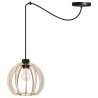 Stylowa Lampa Sufitowa SPIDER TIMBER z Drewnianym Kulistym Kloszem Stylowa Lampa Sufitowa SPIDER TIMBER z Drewnianym Kulistym Kloszem