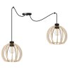 Stylowa Lampa Wisząca SPIDER TIMBER z Drewnianym Kulistym Kloszem Stylowa Lampa Wisząca SPIDER TIMBER z Drewnianym Kulistym Kloszem