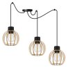 Designerska Lampa Sufitowa SPIDER TIMER z Drewnianym Kloszem Kula