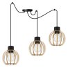 Designerska Lampa Wisząca SPIDER TIMER z Drewnianym Kloszem Kula Designerska Lampa Wisząca SPIDER TIMER z Drewnianym Kloszem Kula