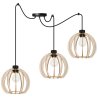 Designerska Lampa Wisząca SPIDER TIMER z Drewnianym Kulistym Kloszem Designerska Lampa Wisząca SPIDER TIMER z Drewnianym Kulistym Kloszem