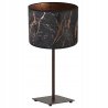 Stylowa Lampa Stołowa WERONA GIA z Abażurem Wzór Miedziany Czarna