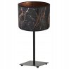 Stylowa Lampa Nocna WERONA GIA z Abażurem Wzór Miedziany Czarna Stylowa Lampa Nocna WERONA GIA z Abażurem Wzór Miedziany Czarna