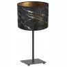  Lampka Stołowa WERONA GIA z Abażurem Wzór Czarno-Złoty Czarna