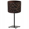 Stylowa Lampa Stołowa WERONA GIA z Abażurem Wzór Miedziany Geometryczny Stylowa Lampa Stołowa WERONA GIA z Abażurem Wzór Miedziany Geometryczny