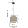 Lampa Wisząca w Stylu BOHO z Jutą Wymiary