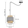 Nowoczesna Lampa Wisząca SPIDER BOHO Stylowy Abażur Wymiary Nowoczesna Lampa Wisząca SPIDER BOHO Stylowy Abażur Wymiary