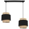 Stylowa Lampa Wisząca na Listwie BOHO Jutowe Abażury Stylowa Lampa Wisząca na Listwie BOHO Jutowe Abażury