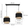 Lampa Wisząca na Listwie BOHO Jutowe Abażury Wymiary