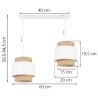 Lampa Wisząca Żyrandol Na Listwie BOHO z Jutą Wymiary