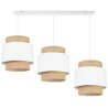 Lampa Wisząca z Abażurami z Juty BOHO na Białej Listwie Lampa Wisząca z Abażurami z Juty BOHO na Białej Listwie