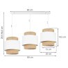 Lampa Wisząca z Abażurami z Juty BOHO Wymiary Lampa Wisząca z Abażurami z Juty BOHO Wymiary