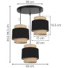 Wymiary Lampy Wiszącej BOHO Żyrandol z Abażurami z Juty