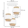 Wymiary Lampy Wiszącej BOHO z Abażurami z Juty