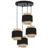 Nowoczesna Lampa BOHO Juta z Abażurami Wisząca na Podsufitce Nowoczesna Lampa BOHO Juta z Abażurami Wisząca na Podsufitce